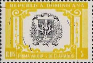 Stamp, Coat of Arms, Dominican Republic,  