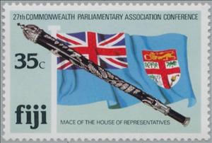 Stamp, Mace, Flag, Fiji,  