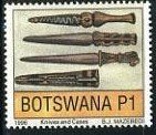 Stamp, Knives, cases, Botswana,  , Weapons