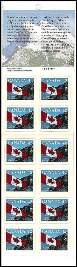 Booklet Pane, The Flag, Canada,  , Flags