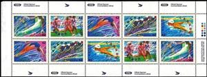 Booklet Pane, Summer Olympics, Canada,  