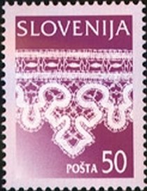 Stamp, Idrijan Lace, Slovenia,  , Crafts