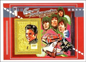 Souvenir Sheet, Elvis Presley, Burkina Faso,  , Musicians