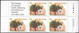 Booklet Pane, Westcot Apricot, Canada,  , Trees, Flowers, Fruits, Plants (Flora)