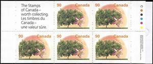 Booklet Pane, Elberta Peach, Canada,  , Trees, Flowers, Fruits, Plants (Flora)