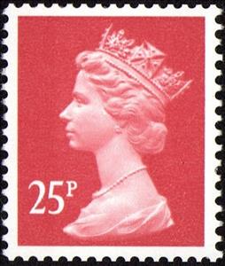 Stamp, Queen Elizabeth II - Decimal Machin, United Kingdom of Great Britain & Northern Ireland,  , Heads of State, Royalty, Queens