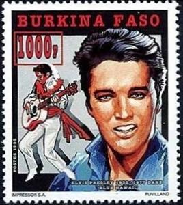 Stamp, Blue Hawaii., Burkina Faso,  , Musicians