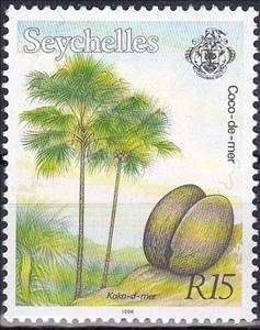 Stamp, Coco de Mer, Seychelles,  