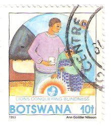 Stamp, Lions International, Botswana,  , Lions (Org.), Charity