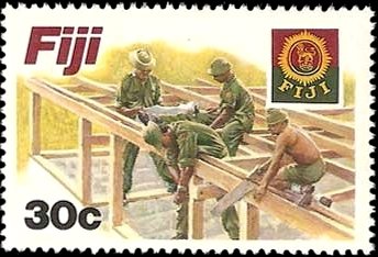 Stamp, Construction Project, Fiji,  