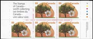 Booklet Pane, Westcot Apricot, Canada,  , Trees, Flowers, Fruits, Plants (Flora)