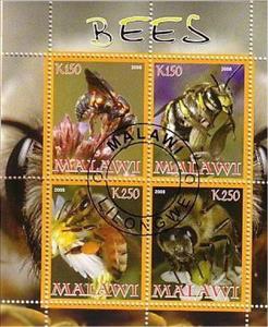 Souvenir Sheet, Bees, Cinderellas,  , Insects, Bees, Animals (Fauna)
