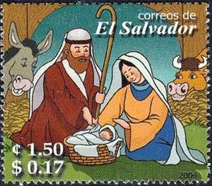 Stamp, Biblical stories, El Salvador,  , Christmas