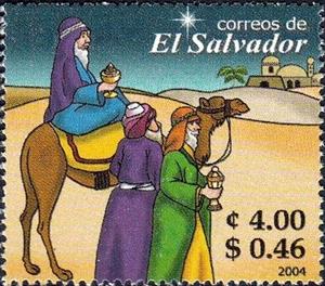 Stamp, Biblical stories, El Salvador,  , Christmas