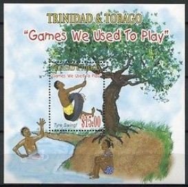 Souvenir Sheet, Souvenir Sheet, Tire swing, Trinidad and Tobago,  , Children