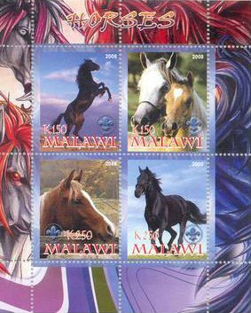 Souvenir Sheet, Horses, Cinderellas,  , Mammals, Horses, Animals (Fauna)