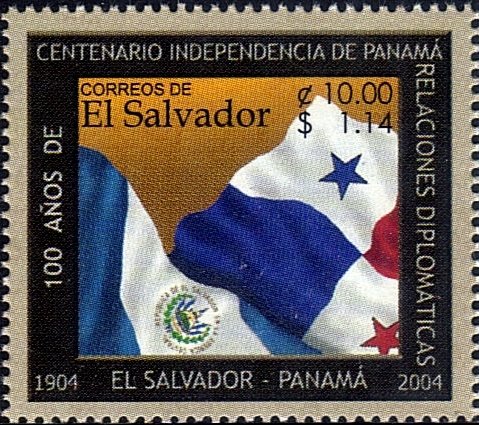 Flags from El Salvador and Panama