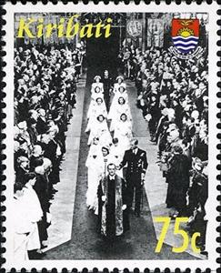 Stamp, Wedding procession, Kiribati,  