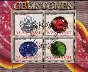 Souvenir Sheet, Gemstones, Cinderellas,  , Gemstones, Jewellery, Minerals