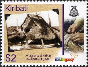 Stamp, A scout shelter (Kiribati 1962), Kiribati,  
