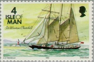 Stamp, Ships, Isle of Man,  