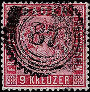 Stamp, Coat of arms (background lined), German States,  , Coats of Arms