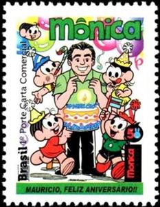 Stamp, 50 years Monica, Brazil,  