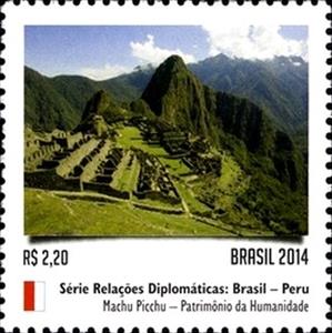 Stamp, Machu Picchu, Brazil,  