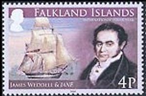 Stamp, Polar Explorers, Falkland Islands,  