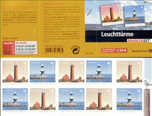 Booklet, Booklet Lighthouses, Germany, Federal Republic,  