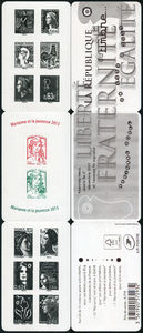 The 5th republic over stamp