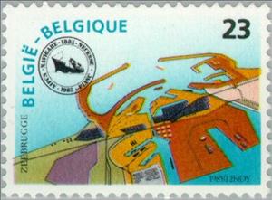 Stamp, Int. Shipping Congress, Belgium,  , Ports, Maps, Conferences, Coastal Areas
