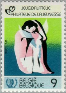Stamp, Int. Year of the Youth, Belgium,  , Philately, Children, International Years