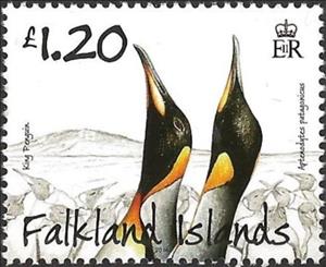 Stamp, King Penguin (Aptenodytes patagonicus), Falkland Islands,  , Penguins