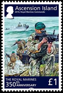 Stamp, Royal Marines Commando, 2014, Ascension Island,  , Commemoration
