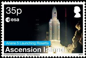Stamp, Space robot, Ascension Island,  