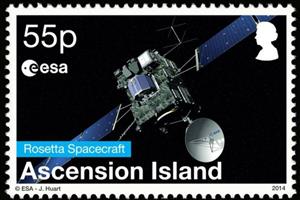 Stamp, Space robot, Ascension Island,  