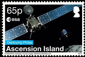Stamp, Space robot, Ascension Island,  