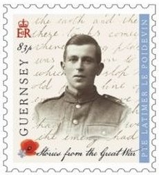 Stamp, Pte Latimer Le Poidevin, Guernsey,  , First World War