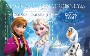 Souvenir Sheet, The movie "Frozen":, Poland,  , Disney