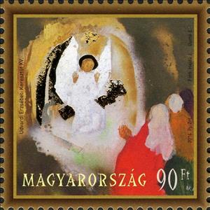 Stamp, Station of the cross XV, Hungary,  , Easter