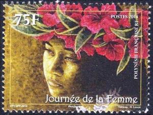 Stamp, International Women's Day, French Polynesia,  