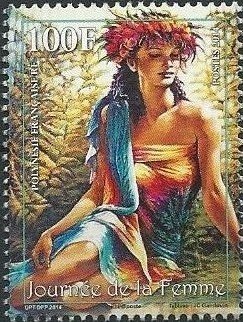 Stamp, International Women's Day, French Polynesia,  