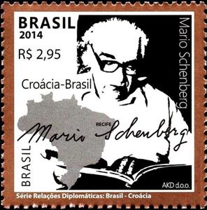 Stamp, Mario Schenberg, Brazil,  , Scientists