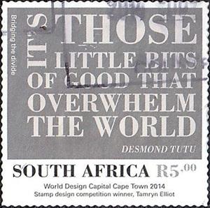 Stamp, Sentence of Desmond Tutu, South Africa,  , Graphic Artists