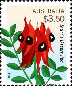 Stamp, Sturt's Desert Pea, Australia,  