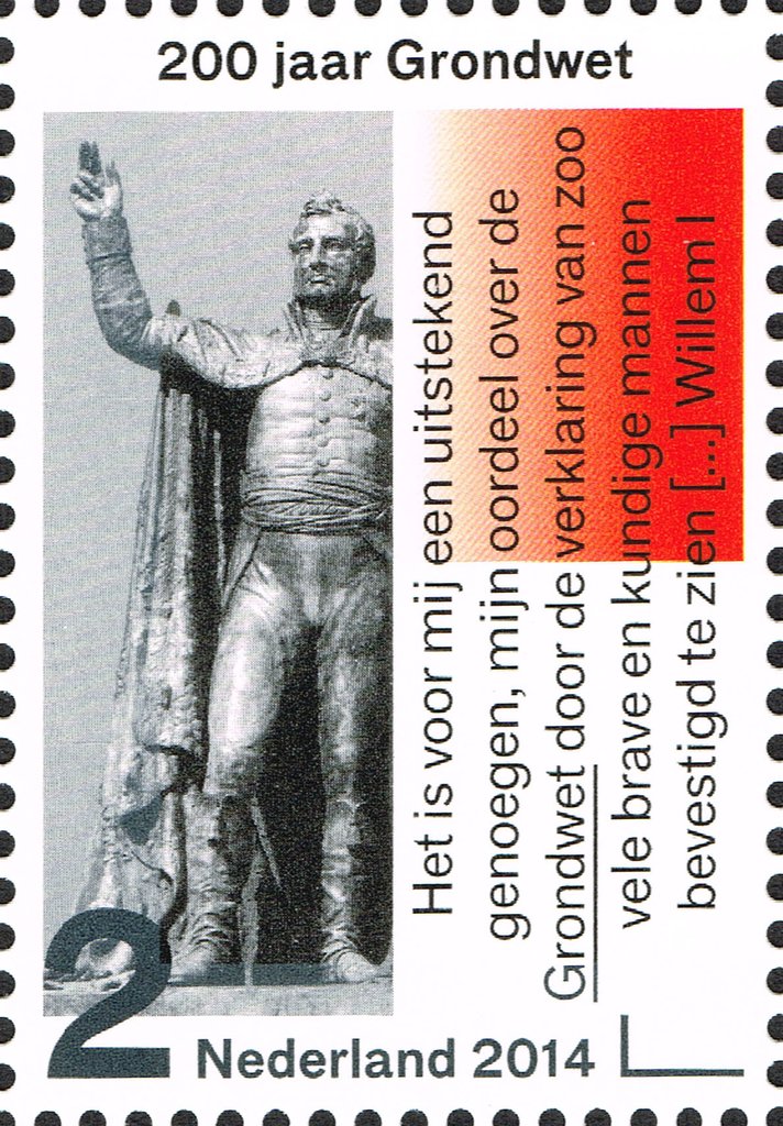 A photo of the statue of the taking oath by Willem I