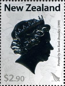 Stamp, Portrait by Ian Rank-Broadley, 1999, New Zealand,  