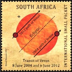 Stamp, Transit of Venus, from m/s, South Africa,  , Astronomy, Planets