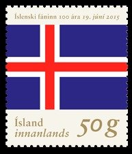 Stamp, The Centenary of the Icelandic Flag, Iceland,  , Flags